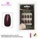 Bling Art Brown Pearlescent Coffin False Nails - 24 Long Artificial Ballerina Nails with Glue for Stunning Manicure - Buy Online on GoSupps.com