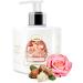 Hand cream donor rose and peach un Air d'Attan /pump 300 ml/hand cream cracked hands enriched with argan oil/hand balm in France/hand cream for very dry hands lotion rose and peach