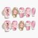 Sun&Beam Nails Handmade Press-on Nails Short Coffin Ballerina Pink White Design False Tips 10Pcs (#112 S)