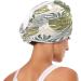 Tropical Leaves Dry Hair Cap - 2 Piece Quick Drying Towel Set with Button Headband | Super Absorbent & Soft Comfort for International Shipping - Buy Online on GoSupps.com