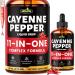 (2 Packs) 11-in-1 Cayenne Pepper Drops - Herbal Supplement with Hawthorn Beet Root & Cinnamom - Supports Healthy Digestion & Immune - 4 FL Oz original 2 Fl Oz (Pack of 2)