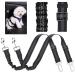 Corooci Dog Seatbelt 2 Pack Adjustable Pet Car Seat Belts Elastic Bungee Safety Belt Dog Harness Safety Leads Vehicle Traveling Leash for Dogs Cats in Car Trip Daily Use