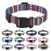Mihqy dog collar adjustable soft & comfort dog collar Bohemian flowers geometric trunk design for small medium and large dogs (Bohemian purple m) m (neck circumference 33-55 cm width 2 cm) Bohemian purple