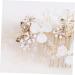 Housoutil Rhinestone Hair Comb Pearl Hair Comb Flower Hair Combs for Women Decorative Rhinestone Gold Hair Comb Floral Hair Comb Vintage Hair Comb Tiara Korean Bride Hair Accessories - Buy Online on GoSupps.com