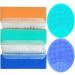 Baby Bath Brush, Cradle Cap Brush, Baby Bath Sponge Brush, Soft Sensory Scrubber with Cradle Cap Bristle Brush, Baby Care Essential for Dry Skin, Cradle Cap (Blue&Green&Orange)
