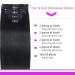 SIVSV 18 Inch Jet Black Clip in Human Hair Extensions - Remy Seamless Clip ins for Women - 100g Double Weft - 8pcs/Set - Buy Online on GoSupps.com