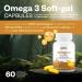 ORIBITE Omega-3 Fish Oil 2000mg Supports Heart Skin & Eye Health 60 Softgel Capsules with EPA & DHA Burpless Premium Fish Oil Supplement - Buy Online on GoSupps.com