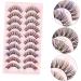 FRCOLOR Dd Volume False Eyelashes for Women Girls Fluffy Eyelashes Natural Look Female Eyelashes for Women Thick 10 Pairs - Buy Online on GoSupps.com