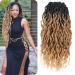 Goddess Faux Locs Crochet Hair for Black Women 24 Inches 6 Packs Ombre Blonde Soft Pre looped Wavy Dreadlocks with Curly Ends Crochet Hair 24 Inch (Pack of 6) OT1B/27