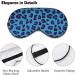 Blue Leopard Animal Print Sleep Mask for Women - Adjustable Eye Shades with Elastic Strap - Buy Online on GoSupps.com