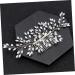 Didiseaon Tiara Rhinestone Barrettes Bridal Hair Comb Pearl Wedding Headwear Pearl Rhinestone Hair Comb Wedding Headpiece Bride Insert Comb Headgear Hair Accessories Crystal - Buy Online on GoSupps.com