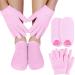 Scalewbin Moisturizing Gel Socks Gloves Set Hands Feet Skin Whitening Care Beauty Spa Treatment Hydrating Cool Heel Booties Socks for Dry Hard Cracked Skin