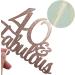 1 PCS 40 & Fabulous Cake Topper Rose Gold Glitter Cheers to Happy 40th Birthday Cake Toppers Forty and Fabulous Cake Pick Decorations for 40th Wedding Anniversary Birthday Party Supplies - Buy Online on GoSupps.com