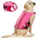 Asenku Dogs Wowers for Small Medium Large Dogs adjustable & ripstop Dog chimney with handle and reflective for boating swimming surfing l pink