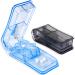 Redamancy Pill Cutter 2 Pcs Pill Crusher Pill Splitter with Blade in Half Quarter with Storage Compartment Pill Cutters for Tablets for Small Pills Large Pills Cut in Half (Blue+Black)
