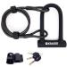 KRASER KR65145B U-Lock Bicycle U Bike Lock Universal High Security + Steel Cable Lock 120cm + Bracket