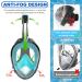 Jwintee Full Face Snorkel Mask | 180 Panoramic View for Kids and Adults | Camera Mount | Anti-Leak & Anti-Fog | Safe Breathing | Green/Black Medium - Buy Online on GoSupps.com