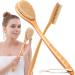 Dry Brushing Body Brush -Long Handled Shower Back Brush with Soft and Strong Natural bristles to Break Down Cellulite and Have Smooth Skin  for Skin Massage and Improved Circulation