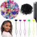 406 Pcs Hair Beads Set for Kid Hair Braids Including 200 Plastic Pony Beads 200 Elastic Rubber Bands 5 Quick Beader and 1 Rattail Comb for Girls and Kids Hair Braids Blue Ocean