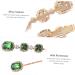 Gogogmee 1 Crystal Pearl Hair Clip Diamond Hair Clips Green Rhinestones Green Rhinestone Hair Barrettes Bridal Hair Accessories Bobby Hair Barrette Wedding Hair Clips Rhinestone Clips Alloy - Buy Online on GoSupps.com