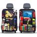 Aiqinu car backrest protection and organizer waterproof and easy to care for Oxford cloth auto seat organizer back seat organizer with lots of storage space children (2 pieces) black-2 pieces