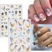 JMEOWIO 10 Sheets Glitter Spring Flower Nail Art Stickers Decals Self-Adhesive Colorful Summer Floral Nail Supplies Nail Art Design Decoration Accessories - Buy Online on GoSupps.com