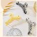 Jutom 3 Pcs Fish Bone Hair Clips Set - Gold, Silver, Large Metal Claw Clips for Thick & Thin Hair Styling - Non Slip Hair Accessories - Buy Online on GoSupps.com