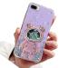 Rnrieyta Miagon B r Astronaut Stand Shell for iPhone 8 Plus/7 Plus Cute Girls D nn Crystal Protection cover Treisand Bling Transparent Case Bumper with astronaut Halter Kickst nder purple iPhone 8 Plus/7 Plus purple