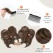 SARLA Messy Bun Hair Piece Side Comb Clip in Synthetic Hair Bun Hairpiece for Women Dark Brown Short Curly Wavy Versatile Adjustable Styles Easy Hair pieces Dark Brown-C - Buy Online on GoSupps.com