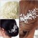 FRCOLOR Wedding Hair Comb Pearl Rhinestone Crystal Bridal Headpiece Hair Clip Barrette Wedding Hair Accessories for Women - Buy Online on GoSupps.com