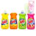 Platinum Series 28 Oz Ajax Dishwashing Liquid Variety Pack - Bundle with 4 Ajax Dish Soaps Scents Lemon Grapefruit Lime Orange Plus Sponge | Ajaz Dish Detergent