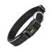 Rudelknig dog collar Paola - adjustable collar made of nylon - reflective dog collar for small dogs in black size.1 (25-30cm) black-reflecting