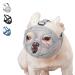 Short Snout Dog Muzzle Mesh Mask-Stop Dog for Biting Barking Chewing Adjustable (L/Grey) L Grey