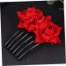 Amosfun 1pc Red Rose Hair Comb Bridal Headpieces for Wedding Flower Hair Clips for Wedding Hair Comb Bridal Hair Comb Hair Side Comb Wedding Rose Flower Hair Comb Bride Rose Color Headgear - Buy Online on GoSupps.com