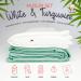 Little Giggles Co. 2-Pack Large Bamboo Muslin Cloths - 120x120cm - Baby Receiving Blankets in White & Turquoise - Newborn Swaddle Wrap & Essentials - Buy Online on GoSupps.com