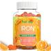 Fruitoday Iron Gummies with Vitamin C, B6, B12 and Folate - Gentle Ferrous Bisglycinate for Daily Nutrition - Orange Flavor - 60 Gummies