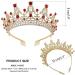 Gold Red Crystal Tiara Crown Headband for Women and Girls - Perfect for Birthday, Bride, Bridesmaids, Prom, Halloween, Christmas - Ideal Hair Accessory for Parties and Cosplay - Buy Online on GoSupps.com