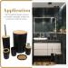 LUOZZY Bathroom Essentials Set - Black Trash Can, Toothbrush Cup, Hand Sanitizer Bottle - Buy Online on GoSupps.com