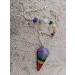 Handcrafted 7 Chakra Crystal Pendulum for Healing and Scrying - Genuine Gemstone Dowsing Tool with Orgonite Point and Chakra Beads Chain - Buy Online on GoSupps.com