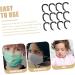 Aesthetic Corrector for Protruding Ears - 6 Pairs Baby Auricle Patch | Infant Ear Cuffs Earmuffs - Black 4.4x3.6x0.4cm - International Shipping - Buy Online on GoSupps.com