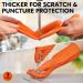 VGO RB2186: 3 Pairs of Orange Reusable Kitchen & Household Gloves - Thick Long Sleeve Ideal for Cleaning - Buy Online on GoSupps.com