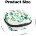 Stylish Menstruation Pad Bag with Zipper - Women's Napkin & Tampon Collecting Bag | Watercolor Cactus & Purple Flower Design - Buy Online on GoSupps.com