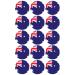 15 x Australia Flag Edible Wafer or Icing Cupcake Topper Fun Country Party Cake Decorations Perfect For Brownies Cookies Muffins & More! (Edible Wafer Card)