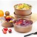 20 Pack Paper Bowls with Lids Disposable Soup Bowls Kraft Paper Bowls Large Salad Bowls Bulk Round Food Containers Take Out Boxes for Hot/Cold Food (25 oz) - Buy Online on GoSupps.com