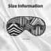 Black and White Geometric Lines Eye Mask | Soft Adjustable Sleeping Mask for Men & Women - Nighttime Comfort - Buy Online on GoSupps.com