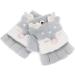 Toddler Kids Puppy Flip Top Short Knitted Half Finger Gloves for 3-8 Yrs Elk/Grey - Buy Online on GoSupps.com