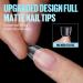 Tomicca 510-Piece Clear Nail Tips Set - Half Cover French & Oval Acrylic Tips for Nail Studios | 12 Sizes for DIY Nail Extensions - Buy Online on GoSupps.com