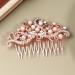 Lurrose Bridal Veil Wedding Hair Side Comb Vintage Bridal Hair Comb Hair Pieces Hair Accessory for Women (Rose Gold) Bridal Hair Clip - Buy Online on GoSupps.com