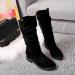 Women's Mid-Calf Cowboy Boots - Lace-up Western Style Flat Boots | Black 5.5 - Buy Online on GoSupps.com