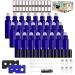 Glass Roller Bottles,24 Pack 10ml Cobalt Blue Roller Bottles for Essential Oils Roller Bottles with Stainless Steel Roller Balls (1 Brush, 24 Labels, 3 Droppers, 6 Extra Roller Balls, 2 Openers)